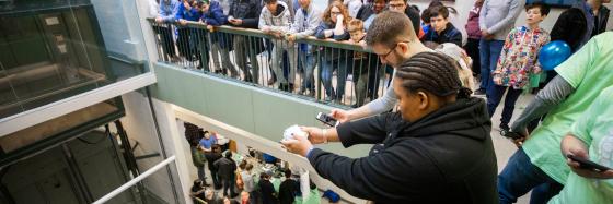 Participating in egg drop competition